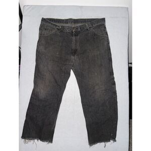 Vintage‎ Ralph Lauren Polo Jeans Company Distressed Jeans 38 Gray Grunge Cropped